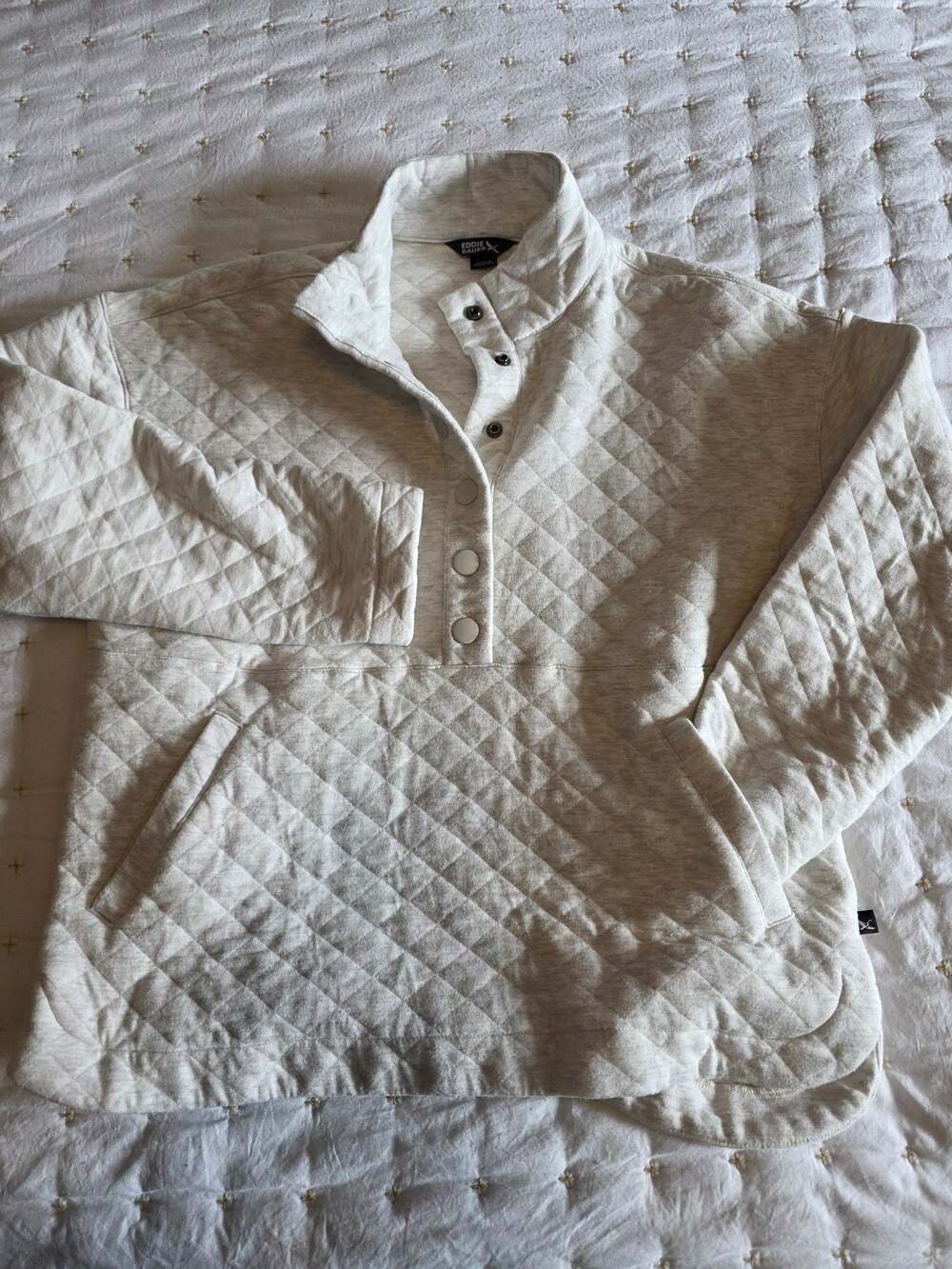 Eddie Bauer Women's Quilted Snap-Front Pullover Sweatshirt